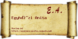 Egyházi Anita névjegykártya